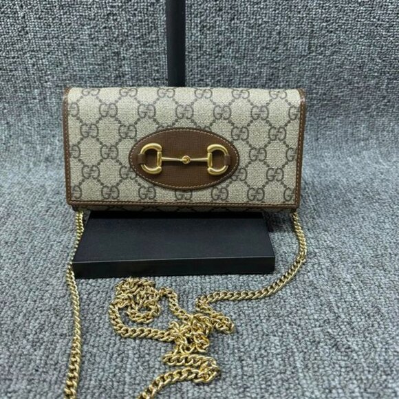 Gucci Handbags - 100% Authentic GUCCI Horsebit Chain Wallet Shoulder Bag
